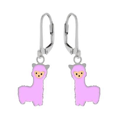 Zilveren oorhangers - kinderoorbellen alpaca - 925 zilver