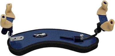 Wolf SR-24-BLU schoudersteun voor viool, Forte Secondo, zeeblauw met ‘flipflop’ groen, geschikt voor 1/2-1/4