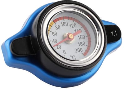 Dailygoods - Radiator Cap - Radiator Motor - 1.1 Bar - Kleine Kop Watertemperatuurmeter - Auto Thermische Deksel - Geschikt voor Diverse Voertuigen -...