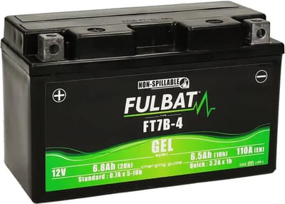 Fulbat YT7B-4 Motor Accu 12V 6.8Ah – Gel SLA Accu | Onderhoudsvrij