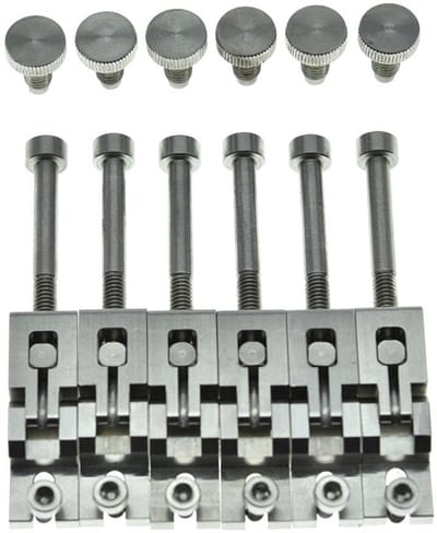 Allecto - Gitaar Double Locking Tremolo Bridge - Verhoogt Sustain en Tuning Stabiliteit - Geschikt voor Floyd Rose - Inclusief Zadels en Schroeven