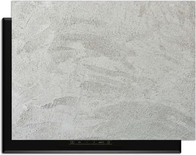 KitchenArt - Soft Concrete Finish – Inductie Beschermer - 78x52 cm - Kookplaat Beschermer - Luxe Afdekplaat Inductieplaat - Anti-slip & Oprolbaar - Beschermmat Inductiekookplaat