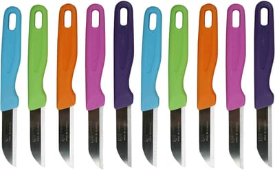 Solingen schilmesjes - multi kleuren - 10x stuks - 16 cm - Keukengerei - Aardappel schilmesjes