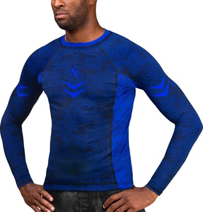 Hayabusa Arrow Ranked Long Sleeve Rashguard - Blauw - maat L
