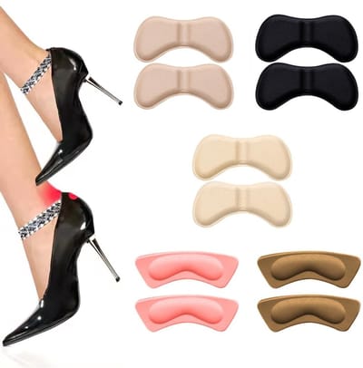 Dailygoods- Hielbescherming Duurzaam Comfort - Hielkussentjes voor Schoenen - Hielzooltjes - 5 Paar - Verstelbaar - Zacht Katoenschuim - Hielkussens