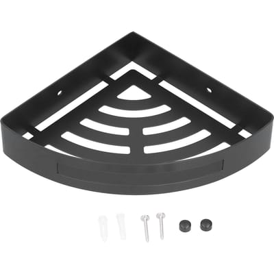 Hoekdoucheplank 304 Roestvrij Staal Driehoek Douche Organizer Rek voor Badkamer black