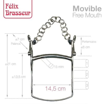 Monds voor paard mobiel Zaldi Felix Brasseur FB2121271-56W/B