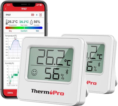 Kamer Thermometer en Hygrometer met Bluetooth en Smart App voor Binnengebruik