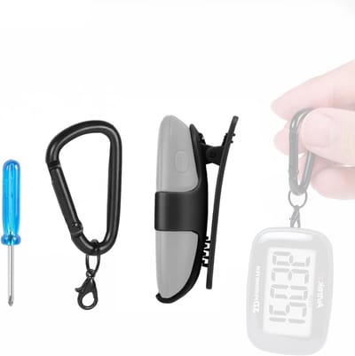 Stappenteller Accessoires - Clip Karabijnhaak Schroevendraaier - Activiteit Bijhouden - Specifieke Compatibiliteit - 7 x 1 x 07 cm - Zwart