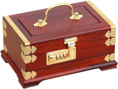 Houten Sieradenkist - Opbergdoos Juwelen - Sieraden Opbergen - Met Spiegel - 21x14x10.5 cm - Houtkleur