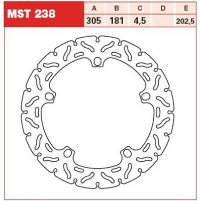 Remschijf TRW MST238, 1 Stuk