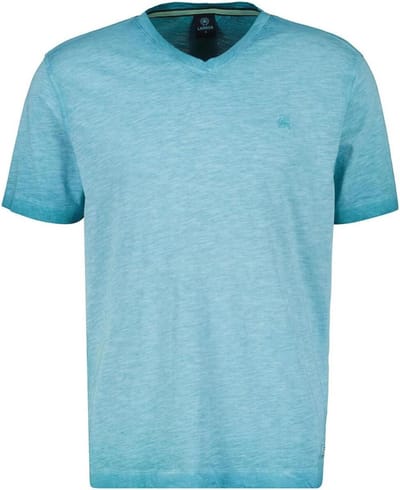 Lerros T-shirt V Hals Shirt Vervaagd Gemeleerd 2343150 418 Mannen Maat - M