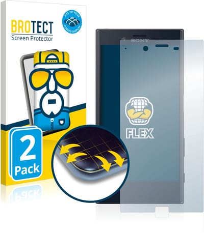 BROTECT - Screenprotector voor Sony Xperia XZ - Folie Beschermfolie transparant volledig dekking - 2 Stuks
