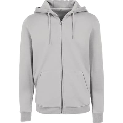 Build your Brand Heavy Zip Hoody BY012 - LIGHT ASPHALT - M