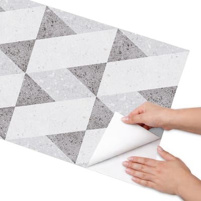 Coloray Meubel Wrap Folie - Wit Meubelfolie - 50x100 cm - Decoratiefolie Eenvoudig mozaïek - Meubel Wrap Folie - Minimalist Meubelfolie - Plakfolie Meubels - Keuken decoratie - Achtergronden en patronen