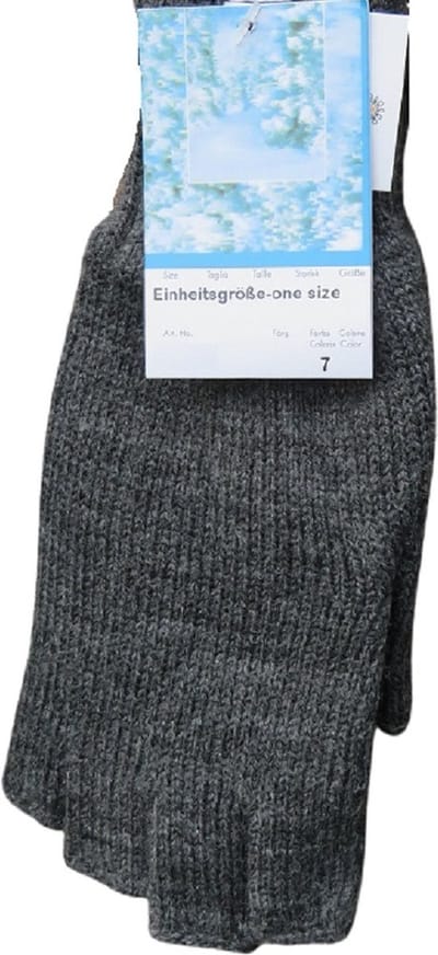 Handschoenen heren winter halve vingers - prijs per 2 paar