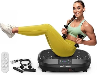 FLYBIRD Trilplaat Fitness - Vibration Plate - 120 Snelheidsniveaus - Trilplaat Voor Benen Bloedsomloop - 150 kg gewichtscapaciteit - Full-Body Workout Vibratieplaat