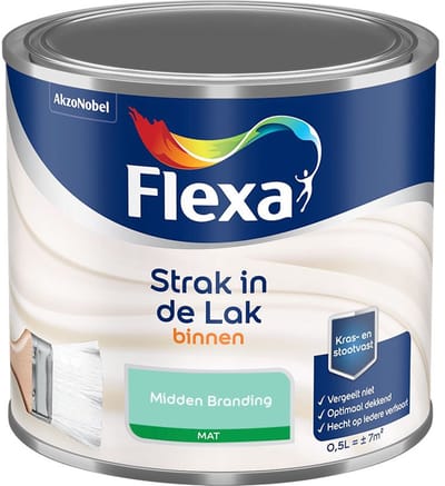 Flexa - Strak In De Lak Binnenlak Mat - Midden Branding - Mengverf - 500 Ml