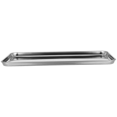 Dienblad, rechthoekig, platte bodem, duurzaam opbergdienblad voor hotel, restaurant, keuken, zilver