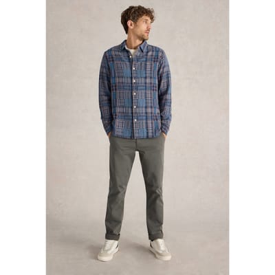 White Stuff Patchwork Check Shirt Grey Multi Größe: M | Casual hemden Outlet | Herren | Grau