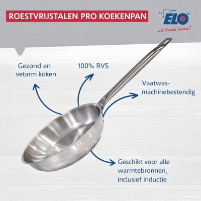 Set van 2 Bakpannen van 28 en 32 cm en 3 Kookpotten van 14, 16 en 24 cm Elo Profi Brillant