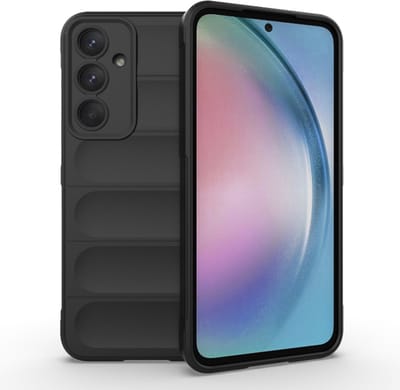 Hoesje geschikt voor Samsung Galaxy A55 - Techsuit Magic Shield Silicone Back Cover - Zwart