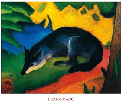 Kunstdruk Franz Marc - Fuchs 80x60cm
