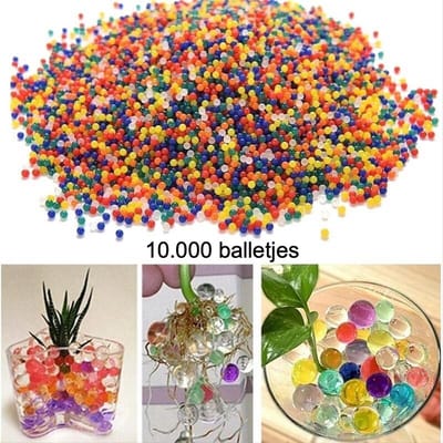 CHPN - Waterballeltjes - Gelballetjes - 3.000 stuks Water-/Gelballetjes - Waterabsorberend - Decoratie - Balletjes voor in vaas - Gekleurd - Woondecoratie - Opvalmateriaal