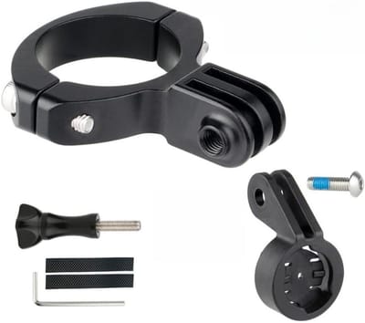 Fiets Achterlicht Mount - Zadelpen Adapter - Veilige Bevestiging - CNC Aluminium - 28-32mm Zadelpen - Zwart