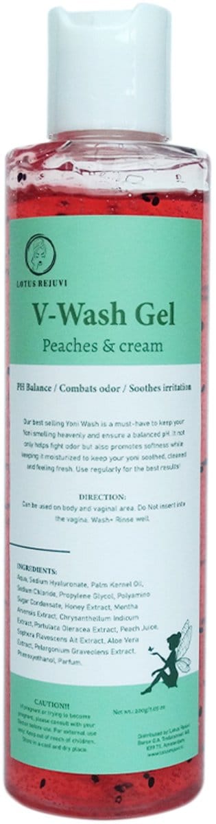 Lotus Rejuvi - V-Wash Gel - Peaches & Cream - Intieme wash gel - PH Balancerend - 200ml