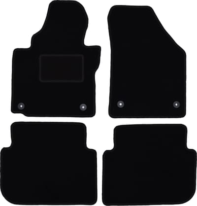 Zwarte velours vloermatten voor: Volkswagen Touran I 2FL minivan (2010-)