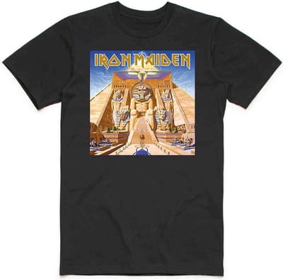 Iron Maiden - Powerslave Album Cover Box Heren T-shirt - S - Zwart
