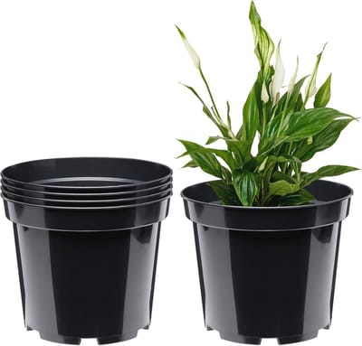 Ronde kunststof bloempotten voor binnen en buiten - 29 cm