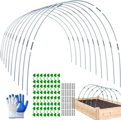 Tuinkelhoep Set - Hoepels Frame - Planten Beschermen - Flexibel Buigzaam - 43 cm - Groen