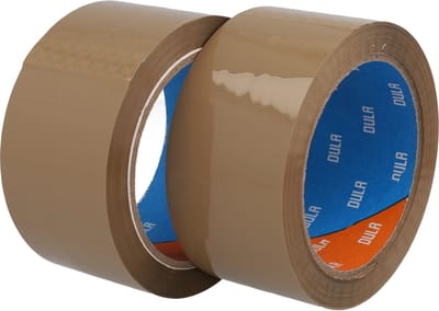 DULA Verpakkingstape - Bruin - 2 rollen Dozentape 50 mm x 66 m - Plakband