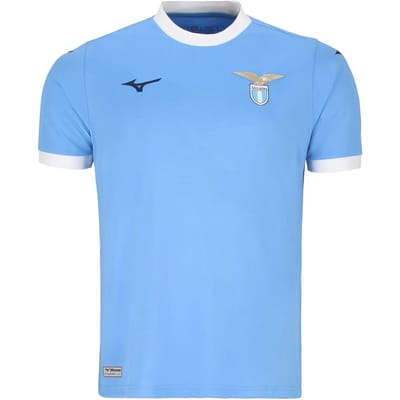 Mizuno Lazio 25/26 Thuis T-shirt Met Korte Mouwen Blauw L Man