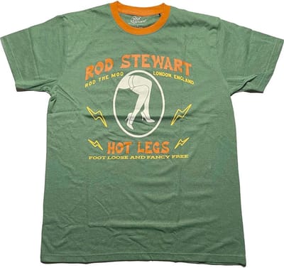 Rod Stewart - Hot Legs Heren T-shirt - S - Groen
