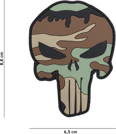 101 Inc Embleem 3D Pvc Punisher Woodland  19054