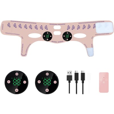 EMS Gezichtsmassageapparaat Huidige Spierstimulator V-vorm Gezichtslift Afslankmasker Verminder Dubbele Kin Nek Gezichtswang Lift Up Riem Oog Schoonheidsapparaat 4-keys 5-modes 19-Gear