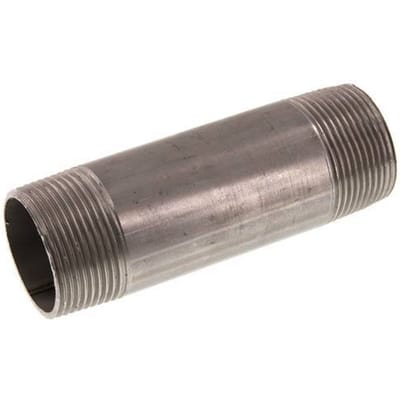 R 1 1/4'' RVS Dubbele Pijpnippel 20 Bar DIN 2982 - 120mm - FL2S-M-ST-114R-120L