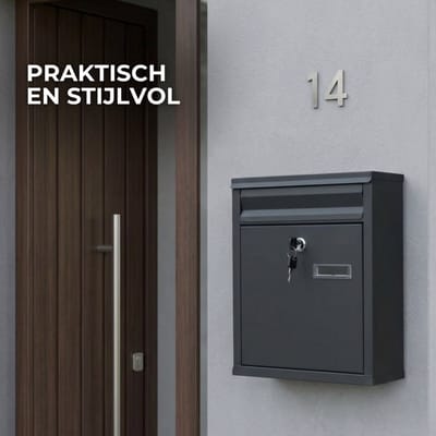 ParcelXL Brievenbus - Wandbrievenbus Weersbestendig – Incl. 2 Sleutels, Labelhouder en Montagemateriaal - Zwart