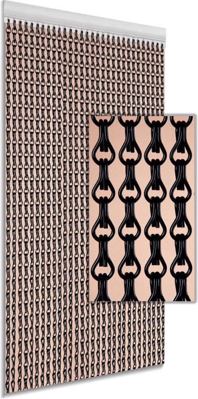 DEGOR Vliegengordijn Aluminium Zwart 90x210