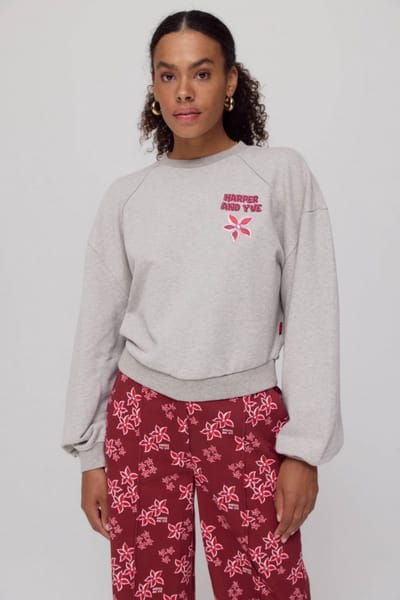 Harper & Yve Alldaydrama-sw Truien & vesten Dames - Sweater - Hoodie - Vest- Grijs - Maat XL