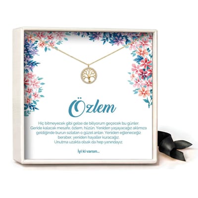 Pera Jewelry - 925 sterling zilveren Levensboom Ketting - Hayat Ağacı Kolye – Özlem - Collier - Ketting Dames - Ketting met Hanger