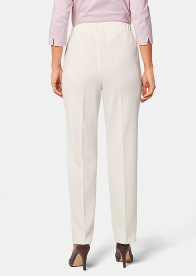 Comfortabele ribbroek CARLA - gebroken wit - Gr. 19 van Goldner Fashion