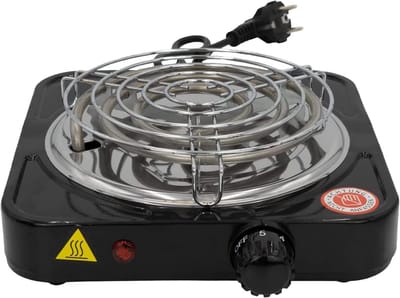 Elektrische Kookplaat - Compact Fornuis - Snelle Maaltijden - Vijf Vermogensniveaus - 26x23x7 cm - Zwart