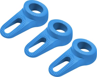 Deltafix Block it Deurwig - 3x - blauw - TPE kunststof - 12 x 3,8 cm - deurstopper