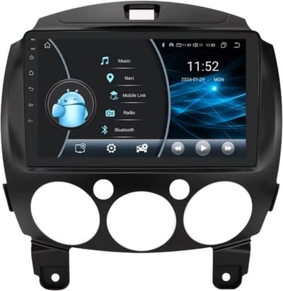 Autoradio met bluetooth - Carplay - Voor Mazda 2 (2007-2014) - Geschikt voor Apple en Android - Stereo - Navigatie - Navigatiesysteem auto - 2GB 32GB