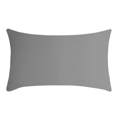 Stof Textile sierkussen Nelson - grijs - 30 x 50 cm - bank kussens - zitkussens - binnen/buiten - polyester