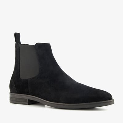 Van Beers suede heren Chelsea boots zwart - Maat 44